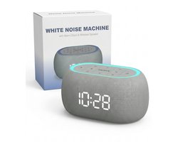 Elcostar Digitale Wekker 2.0 - Nachtlamp licht & Bluetooth Speaker - White Noise Machine met Geluiden - 21 rustgevende klanken - Voor Slaapkamer, Baby, Kinderen & Volwassenen — cadeau in Gadgets