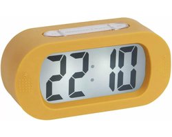 Digitale Wekker Klok - 24uurs wekker - Makkelijk Instelbaar Alarm met Snooze en licht Functie - Kinderwekker Reiswekker - Werkt Op Batterijen - Digitale LED Klok/Wekker - Trendy Wekker Met Snooze functie - Stevige Alarmklok - Geel — cadeau in Elektronica