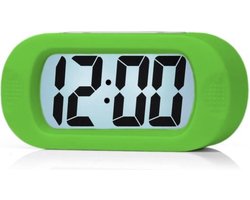 Digitale Wekker Klok - 24uurs wekker - Werkt Op Batterijen - Makkelijk Instelbaar Alarm met Snooze en licht Functie - Kinderwekker Reiswekker - Digitale LED Klok/Wekker - Trendy Wekker Met Snooze functie - Stevige Alarmklok - Groen — cadeau in Elektronica