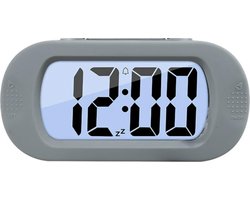 Digitale Wekker Klok - Grijs - Werkt Op Batterijen - 24uurs wekker - Makkelijk Instelbaar Alarm met Snooze en licht Functie - Kinderwekker Reiswekker - Digitale LED Klok/Wekker - Trendy Wekker Met Snooze functie - Stevige Alarmklok - Grijs — cadeau in Elektronica
