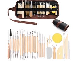 30-delige klei beeldhouwen gereedschap set perfect voor polymeer lucht droog modelleren klei beginners en professionals ideaal voor doe-het-zelf aardewerk & keramiek gereedschap voor klei — cadeau in Hobby