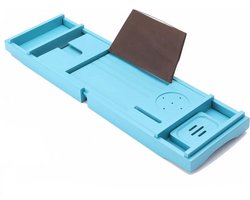 Luxe badplank - Badrekje - Uitschuifbaar van 75 tot 110 cm - Boekenhouder - Tablethouder - Bamboehouten badplankje - Badrek — cadeau in Wonen & Interieur
