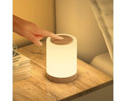 Nachtlampje, LED-bureaulamp, aanraakgevoelige dimfunctie met 10 kleuren, LED-bureaulamp op batterijen met timerfunctie, draadloos nachtlampje Geschikt voor kinderen, voedingslamp met kleurveranderingsfunctie. — cadeau in Wonen & Interieur