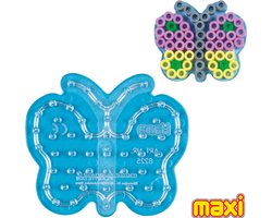 Hama MAXI VLINDERTJE / VLINDER strijkkralen vormpje / figuur / grondplaat voor extra grote maxi strijkparels (strijkkralenbordje / legbordje dier vlindertje), schoencadeau Sint / Kerstmis — cadeau in Spellen & Speelgoed
