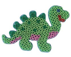 Hama MAXI DINO / DINOSAURUS T-REX strijkkralen vormpje / figuur / grondplaat voor extra grote maxi strijkparels (strijkkralenbordje / legbordje dier groot), schoencadeau Sint / Kerstmis — cadeau in Spellen & Speelgoed