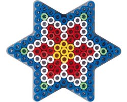 Hama MAXI STER (kerstster) strijkkralen vormpje / figuur / grondplaat voor EXTRA GROTE MAXI strijkparels (strijkkralenbordje groot), schoencadeau Sint / Kerstmis! — cadeau in Spellen & Speelgoed
