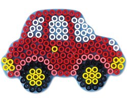 Hama MAXI AUTO strijkkralen vormpje / figuur / grondplaat voor extra grote maxi strijkparels Hama Beads (strijkkralenbordje / legbordje voertuig / car) — cadeau in Spellen & Speelgoed
