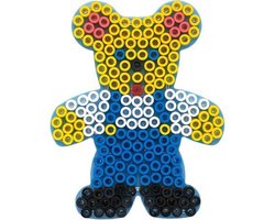 Hama MAXI BEER / TEDDYBEER / KNUFFEL BEERTJE strijkkralen vormpje / figuur / grondplaat voor extra grote maxi strijkparels (strijkkralenbordje / legbordje dier groot) creatief cadeau voor kinderen / peuters en kleuters — cadeau in Spellen & Speelgoed