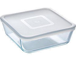 Pyrex - Cook & Freeze Schaal Vierkant met Deksel 20 x 20cm - Transparant — cadeau in Koken & Dineren