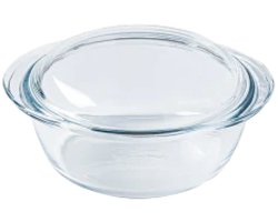 Pyrex Ovenschaal - Braadslede - 1+ 0.4 liter - Rond - Met deksel - glas - 21 x 18 x 10 cm — cadeau in Koken & Dineren