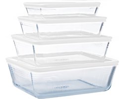 Cook & Freeze Ovenschaal Met Deksel - Set van 4 Stuks - Glas - Pyrex — cadeau in Koken & Dineren