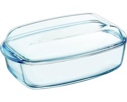 Pyrex - Essentials Schaal Rechthoek met Deksel 4,5 liter - Transparant — cadeau in Kookcadeaus