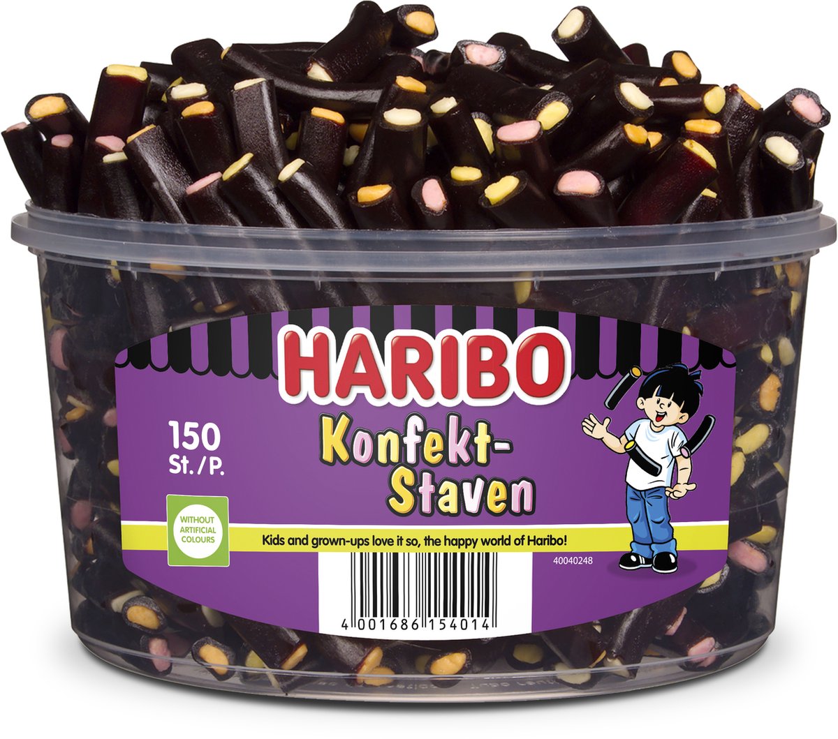 Konfektstafen - drop met vulling - 150 stuks silo