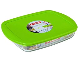 Pyrex - Cook & Store Schaal Rechthoek met Deksel 1,6 liter - Glas - Transparant — cadeau in Kookcadeaus