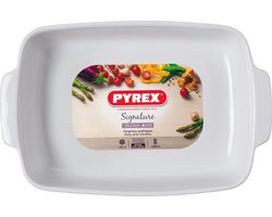 Pyrex Signature Ovenschaal Rechthoek - Keramiek - 35x25 cm - Wit — cadeau in Kookcadeaus