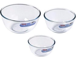 Pyrex Classic Prepware Mengkom - Borosilicaatglas - Set van 3 Stuks - 0,5 L / 1 L / 2 L — cadeau in Koken & Dineren