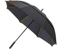 Falcone - Luxe Paraplu - Ø 130 cm - Windproof Glasfiber Frame - Zwart — cadeau in Cadeau-ideeën