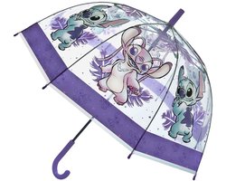 Lilo & Stitch Paraplu - Kinderparaplu - Metaal frame - Paars - Transparant — cadeau in Spellen & Speelgoed