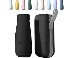 Mini UV-Paraplu - Compact & Lichtgewicht (14cm) - UPF50+ - Windproof - Paraplu Opvouwbaar - Met Opbergcase - Ideaal Cadeau - Paraplu's in Kamperen & Outdoor — cadeau in Cadeau-ideeën