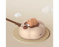 Handwarmer, oplaadbare elektrische draagbare zakverwarming, 2-in-1 handwarmer in cartoonvorm en schattig nachtlampje, warmtetherapie met twee standen, ideaal cadeau voor ski毛n, kamperen en golfen in de buitenlucht, bruine uitvoering — cadeau in Gadgets