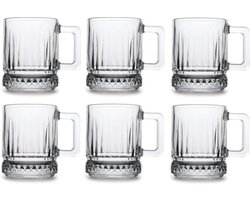 Diamond Edge Mokken Set 6-Delig 240 ml – Luxe Koffiemokken & Theemokken van Keramiek – Moderne Mok met Diamant Reliëf Design – Koffie Thee Warme Dranken – Stijlvolle Mok Set voor Thuis & Kantoor – Vaatwasserbestendig – Trendy Servies — cadeau in Koken & Dineren