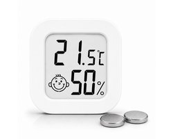 Joybelli® Digitale Hygrometer met Temperatuurmeter – Luchtvochtigheidsmeter voor Babykamer, Slaapkamer en Woonkamer – Inclusief 2 Batterijen — cadeau in Cadeau-ideeën