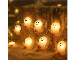 Lichtsnoer - Halloween decoratie - Halloween Lichtslang - Batterij Aangedreven Warm Licht - Sfeervolle Feest Decoratie - Halloween LED Lichtsnoer Pompoen Decoratie - Halloween Verlichting voor Binnen & Buiten - 4.5m 30 Lampjes — cadeau in Wonen & Interieur