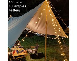 Xtraworks- Sfeervolle Decoratieve Lamp voor Buiten en binnen- 10m met 80 Lampjes - Energiezuinig en Warm Licht voor het Hele Jaar — cadeau in Wonen & Interieur