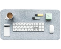 Nette bureau onderlegger 80x40 cm – bureaumat van vilt – bureau mat grijs – muismat – tafelbeschermer – bureaubeschermer — cadeau in Wonen & Interieur