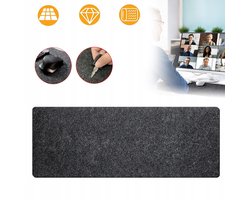 Antislip Bureauonderlegger Van Vilt - Glad Oppervlak Krasbestendig - 100x40 cm 3 mm Dik - Flexibel Draagbaar - Voor Laptop Toetsenbord En Muis - Donkergrijs — cadeau in Wonen & Interieur