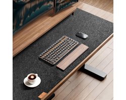 SnelShoppen - Bureau Onderlegger van Vilt - 120 x 60 cm - Grote Muismat - Antislip Desk Mat voor Thuiskantoor - Donkergrijs - Bureauonderlegger voor W — cadeau in Wonen & Interieur