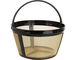 Rvs Koffiefilter - Koffie Dripper - Papierloos Giet Over Koffiedruppelaar - Herbruikbaar - Geschikt voor Black & Decker, Mr. Coffee en De Meeste - Voor Handmatige Bereiding Van Permanente Koffie - Voor Thuiskantoor, Reizen, Kamperen - Goud — cadeau in Kookcadeaus