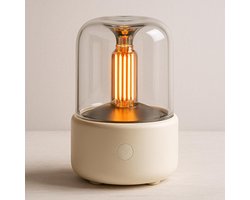 Diffuser & Luchtbevochtiger Aromatherapie met Kaarslamp – Essentiële Olie Diffuser 120 ml — cadeau in Wonen & Interieur