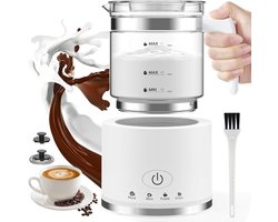Elektrische Melkopschuimer - 500ml Glazen Kan - 4-in-1 - Warm en Koud Schuim - 600W - Automatische Uitschakeling - Voor Cappuccino en Latte — cadeau in Kookcadeaus