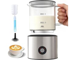 4-in-1 Melkopschuimer 500 ml – Automatisch met Glazen Beker & Split Design – Voor Cappuccino, Latte & Warme Chocolademelk — cadeau in Kookcadeaus
