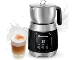 Elektrische Melkopschuimer 600 ml - Automatische Melkopschuimer met Instelbare Temperatuur en Schuimsterkte - Smart Touch voor Latte, Cappuccino en Chocolademelk — cadeau in Kookcadeaus