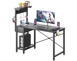 Omkeerbaar Gamingbureau met Pegboard - 47 inch Computerbureau met Houten Lade en CPU-Stand, Perfect voor PC en Laptop — cadeau in Cadeau-ideeën