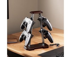 Houten Standaard voor Controller en Headset - Organizer voor Gaming Bureau en Kantoor — cadeau in Gadgets
