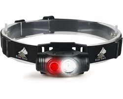 Ever Trex Ultra Light Hoofdlamp LED Oplaadbaar - Wit En Rood Licht - 150Lumen - Kantelbaar - Hardlopen - Noodpakket - Kamperen - Hoofdzaklamp - Headlight — cadeau in Sport & Outdoor
