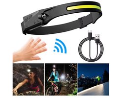 LED Hoofdlamp met Sensor – 230° Breed Lichtbereik – USB Oplaadbaar – Waterdicht IPX4 – Handbewegingssensor – Lichtgewicht – Voor Fietsen, sporten, hardlopen, Klussen & Kamperen - NovaOutlet Sportline HL-1 — cadeau in Sport & Outdoor