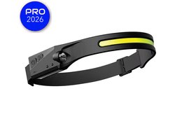 Glowgear Hoofdlamp - Hardlopen - Hoofdlamp Led Oplaadbaar - Hoofdlampje - Usb - Bewegingssensor Koplamp - Verstelbaar — cadeau in Sport & Outdoor