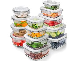 Glazen Containers - Opslagbakjes Set - Voedsel Bewaren - Luchtdichte Deksel - 4 Delige Set - Transparant — cadeau in Cadeau-ideeën