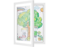 Avalo Kindertekeningen Lijstje Wit - Wissellijst A4 - Fotolijst Voor Tekeningen - Openklapbare Wissellijst A4 - Kindertekeningen Inlijsten — cadeau in Wonen & Interieur