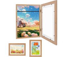 Wissellijst Kindertekening - Fotolijst - Luxe fotolijst voor kindertekeningen - Kunstlijst - Wissellijst – Tekeningen – A4 - 33 x 24,5 x 2,51 cm – Hout Kleur - Moederdag - Cadeau — cadeau in Wonen & Interieur