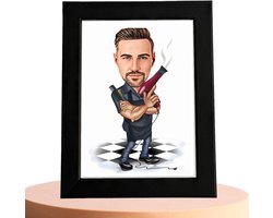Kapper Karikatuur - Karikatuur met Jouw Foto - Cadeau - Verjaardag - Kerst - Kado - Valentijn - Gepersonaliseerd Cadeau — cadeau in Eigen foto/tekst