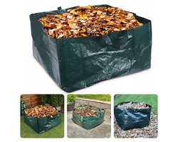 Opvouwbare Vierkante Tuinafvalzak 150L - Grote Tuinafvalzak met Hengsels - 69x69x38 cm - Opvouwbare afvalzak - Afvalzakken - Prullenbak - Tuinzak - Wasmand - Bladzak - Inclusief EBOOK — cadeau in Cadeau-ideeën