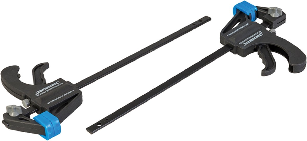 Snelspan lijmklem - 2x - hard kunststof - bereik 150 mm - lijmtang