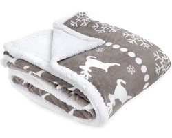 XXL warme fleece deken - Knuffeldeken 180 x 220 cm - Wasbaar en fluweelzacht voor op de bank — cadeau in Wonen & Interieur