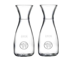 Glazen Waterkaraf - 2 stuks - 1L — cadeau in Koken & Dineren