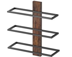 TopChoice® Wijnrek voor aan de Muur - Wijnflessen Houder - Ophangrek - voor 3 Flessen - Zwart — cadeau in Wonen & Interieur